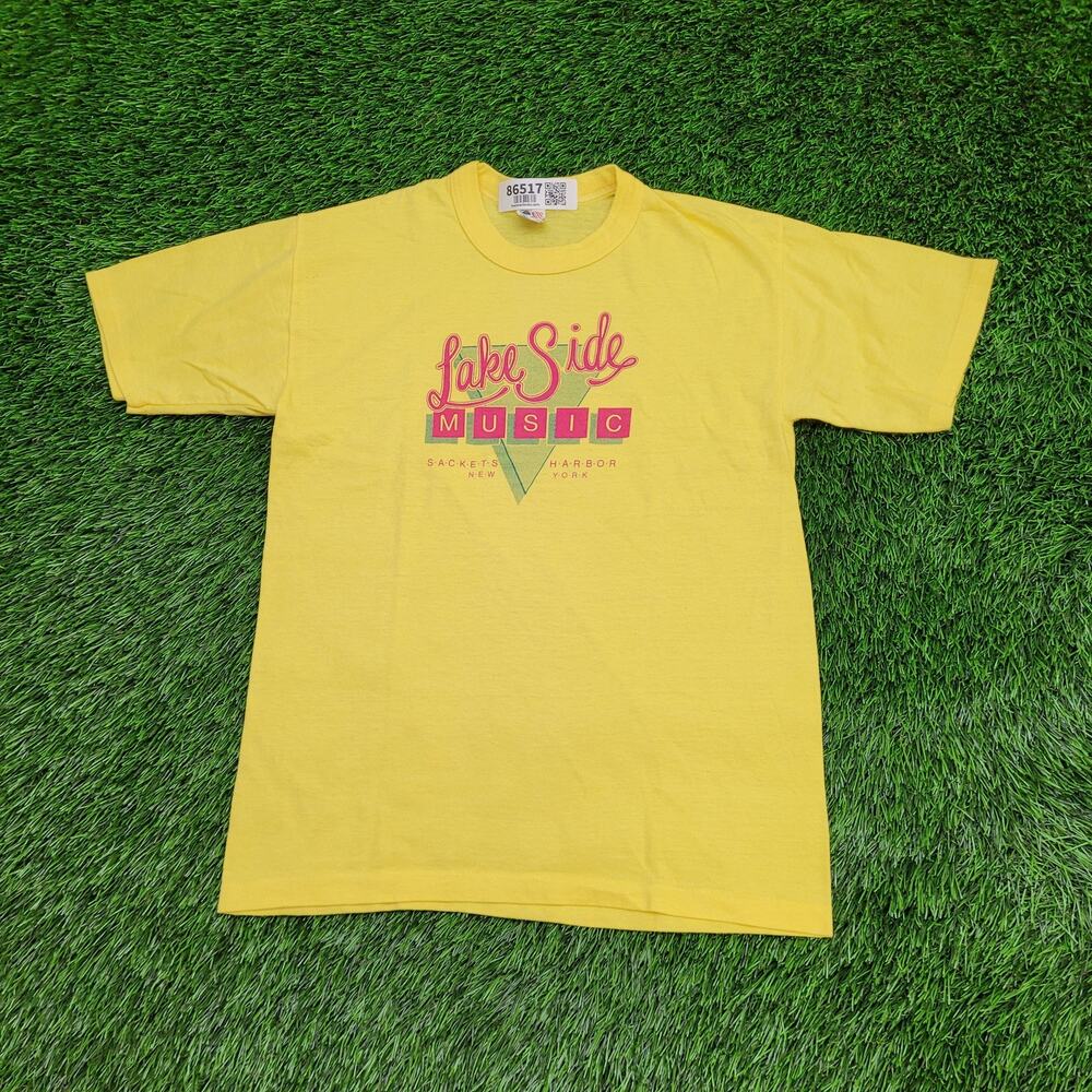 Vintage 80s Lake-Side Music Shirt Small 17x24 New-York
